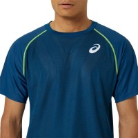 Asics Match Blue Mako T-Shirt  Offre - Pas cher