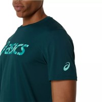 Camiseta Asics Match Seasonal Graphic Verde Saxon  Oferta + Barato