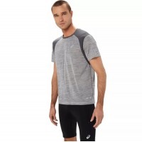 Camiseta Asics Road SS Top Gris  Oferta + Barato
