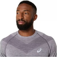 Asics Seamless SS Top T-shirt Gris Lavande Bleu Indigo  Offre - Pas cher