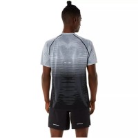 Camiseta Asics Seamless SS Top Negro Performance Gris  Oferta + Barato