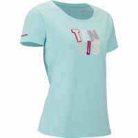 Camiseta Babolat Exercice Message Azul Claro Mujer