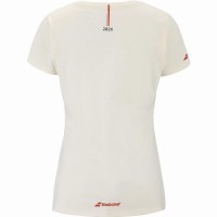 Camiseta Babolat Esercizio Messaggio Crema Mujer
