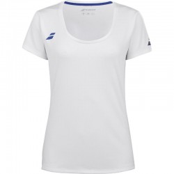 Camiseta Babolat Play Capsleeve Blanco Mujer