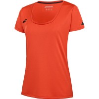 Camiseta Babolat Joga Capsleeve Rojo Naranja Mujer