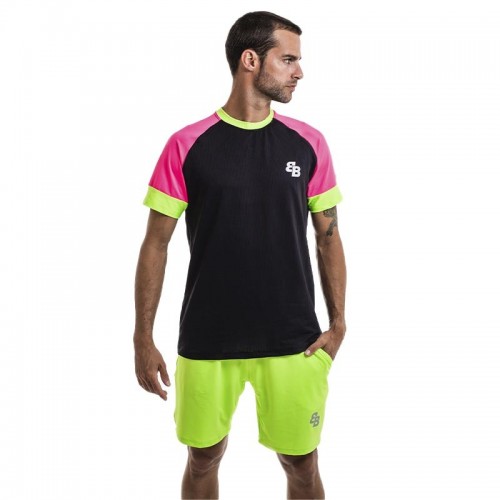 Camiseta BB Game Negro Rosa Melon