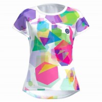 Camiseta Feminina Bidi Badu Kaleido Capsleeve White Mix  Oferta + Barato