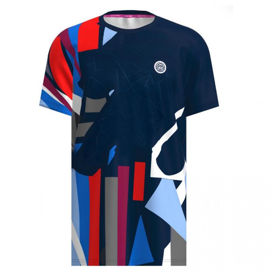 Bidi Badu New York T-Shirt Bleu Fonce Rouge  Offre - Pas cher