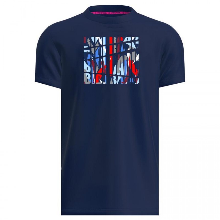Bidi Badu New York Chill T-shirt rouge bleu fonce  Offre - Pas cher