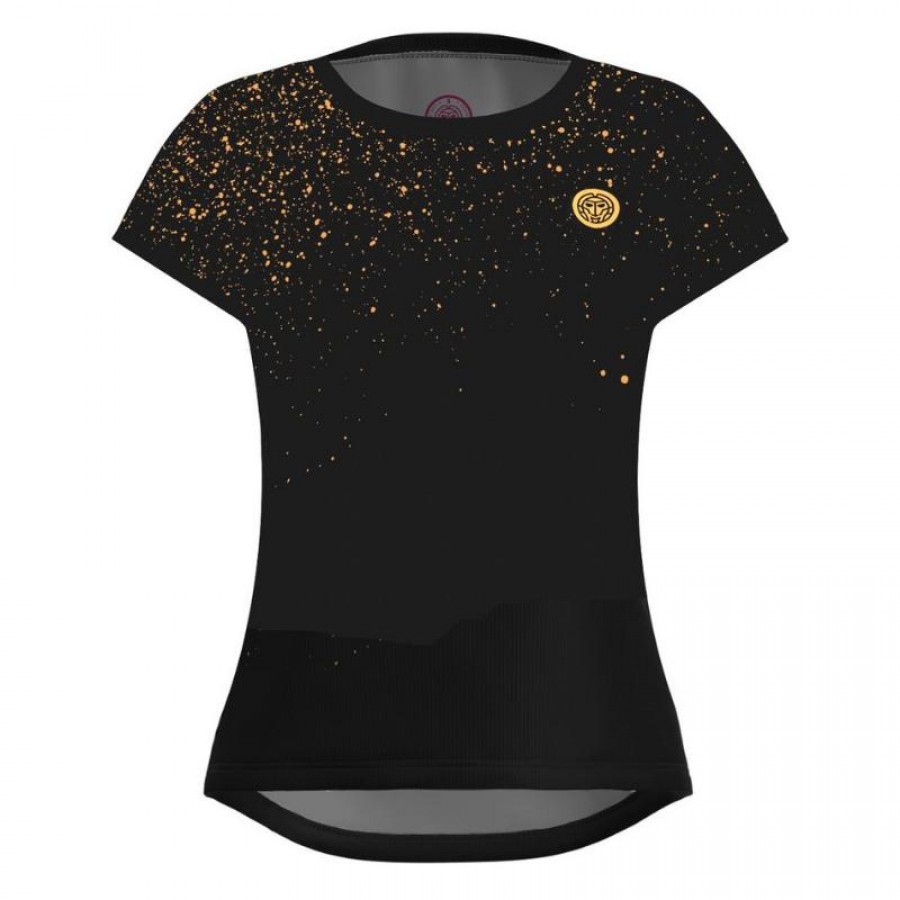 Bidi Badu Paris Capsleeve Black Gold Camiseta Feminina  Oferta + Barato