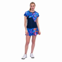 Camiseta Feminina Bidi Badu Spike Capsleeve Azul Escuro  Oferta + Barato