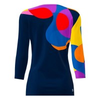 Bidi Badu T-Shirt Femme Twiggy V-Neck Dark Blue Mix  Offre - Pas cher