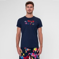 Camiseta Bidi Badu Wild Arts Chill Azul Oscuro Rojo Mix  Oferta + Barato