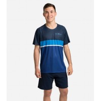 T-shirt noir Crown Porvo Blue