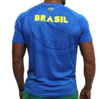 Brésil Eitor Bleu Blanc T-Shirt - Barata Oferta Outlet