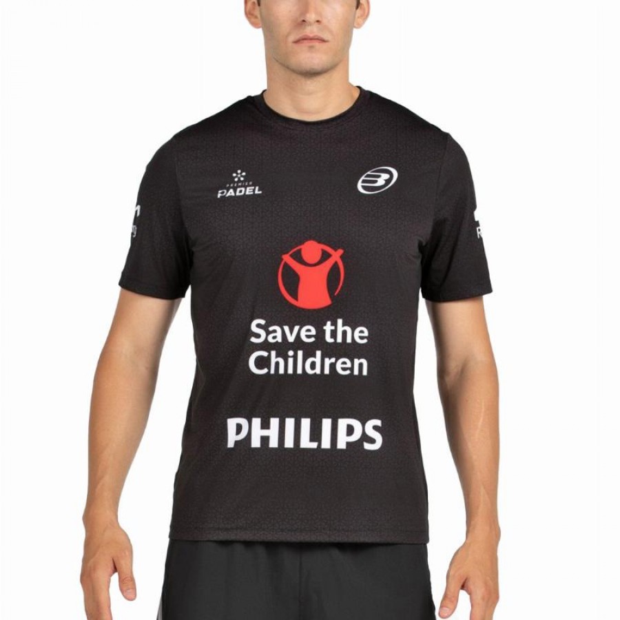 Camiseta Bullpadel Di Nenno Mofero Premier Padel Preta  Oferta + Barato