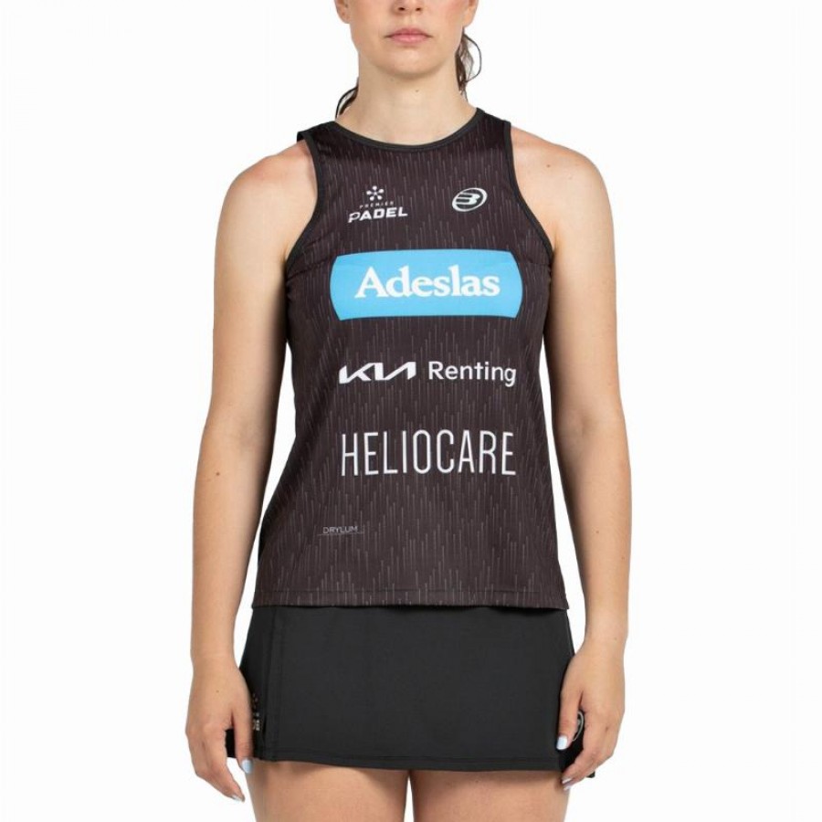 Camiseta Bullpadel Gemma Triay Premier Padel Abure Negro  Oferta + Barato
