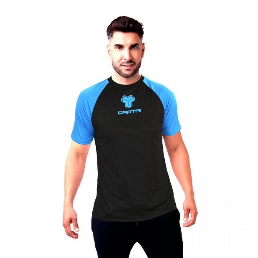 Camiseta Cartri Match Negro Azul Junior  Oferta + Barato