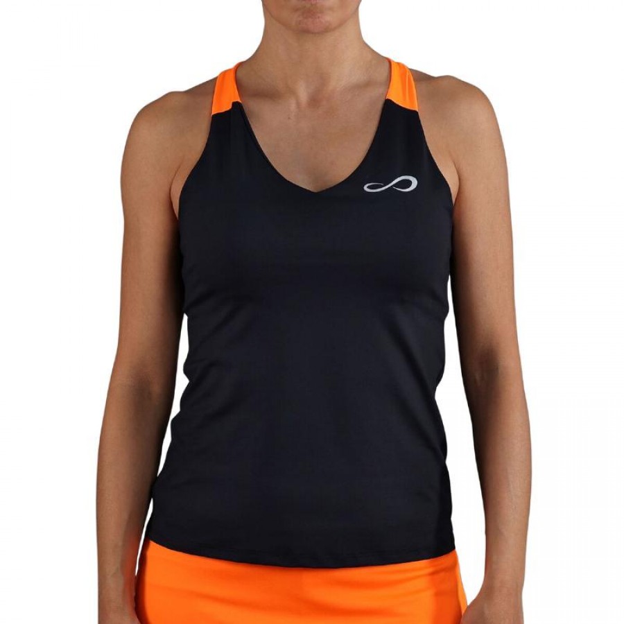T-shirt noir orange diamant sans fin  Offre - Pas cher