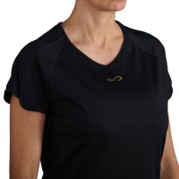 Camiseta preta de malha infinita  Oferta + Barato