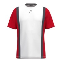 Camiseta Head Club 25 Tech Blanco Rojo  Oferta + Barato