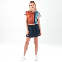 Camiseta Head Crop Top Coral Mujer  Oferta + Barato