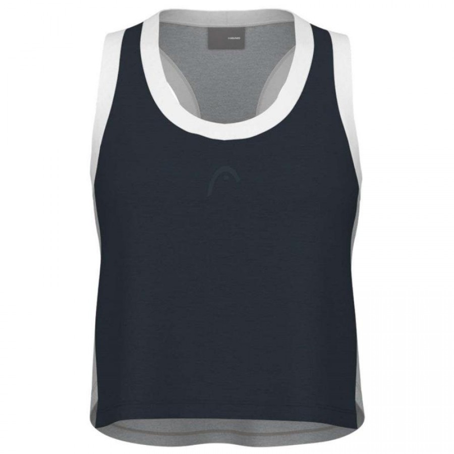 Camiseta Head Play Crop Top Azul Marino Gris Mujer  Offre - Pas cher