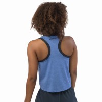 Camiseta Head Play Crop Top Blanco Azul Royal Mujer  Offre - Pas cher