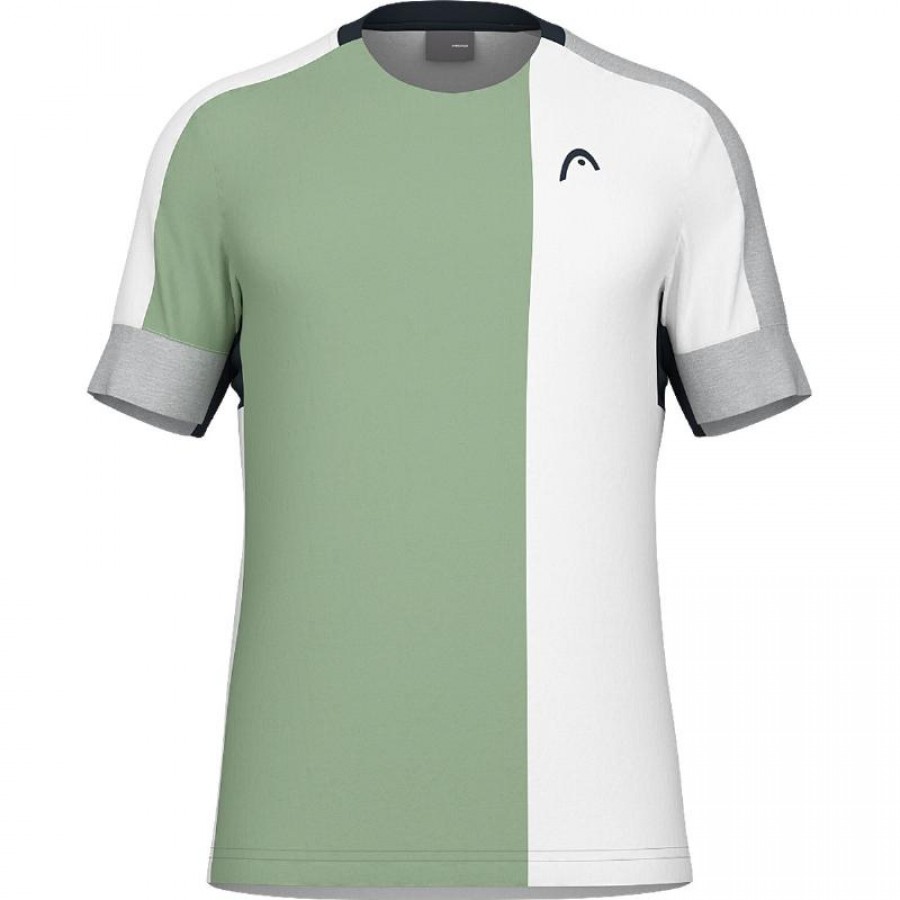 T-Shirt Head Play Tech Blanc Vert  Offre - Pas cher