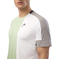 T-Shirt Head Play Tech Blanc Vert  Offre - Pas cher