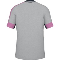 Camiseta Head Play Tech Rosa Gris  Offre - Pas cher
