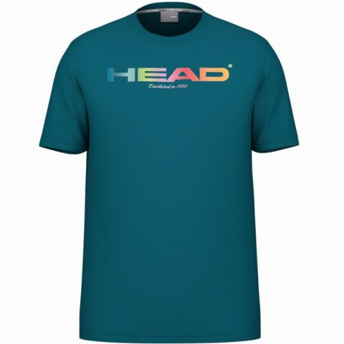 Camiseta Head Rainbow Azul Teal Camiseta Head Rainbow Azul Teal