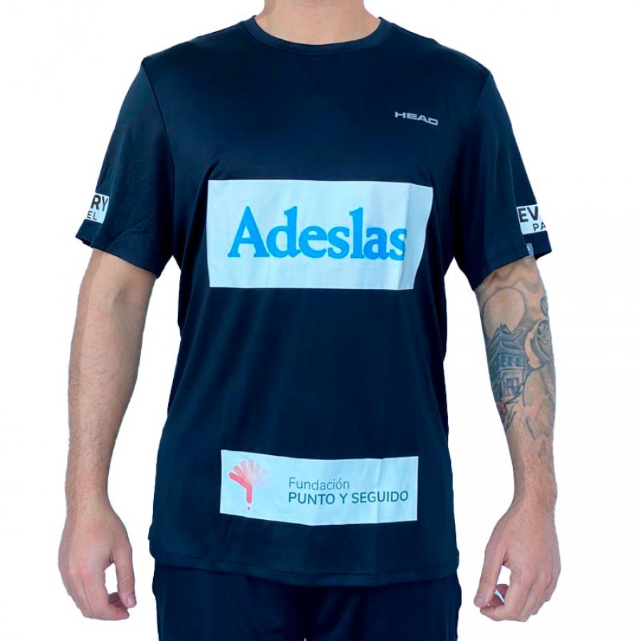 Camiseta Head Sanyo Gutierrez Easy Court Negro Junior  PADELPOINT Camiseta Head Sanyo Gutierrez Easy Court Negro Junior