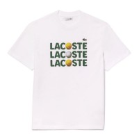 T-shirt Lacoste en coton blanc  Offre - Pas cher