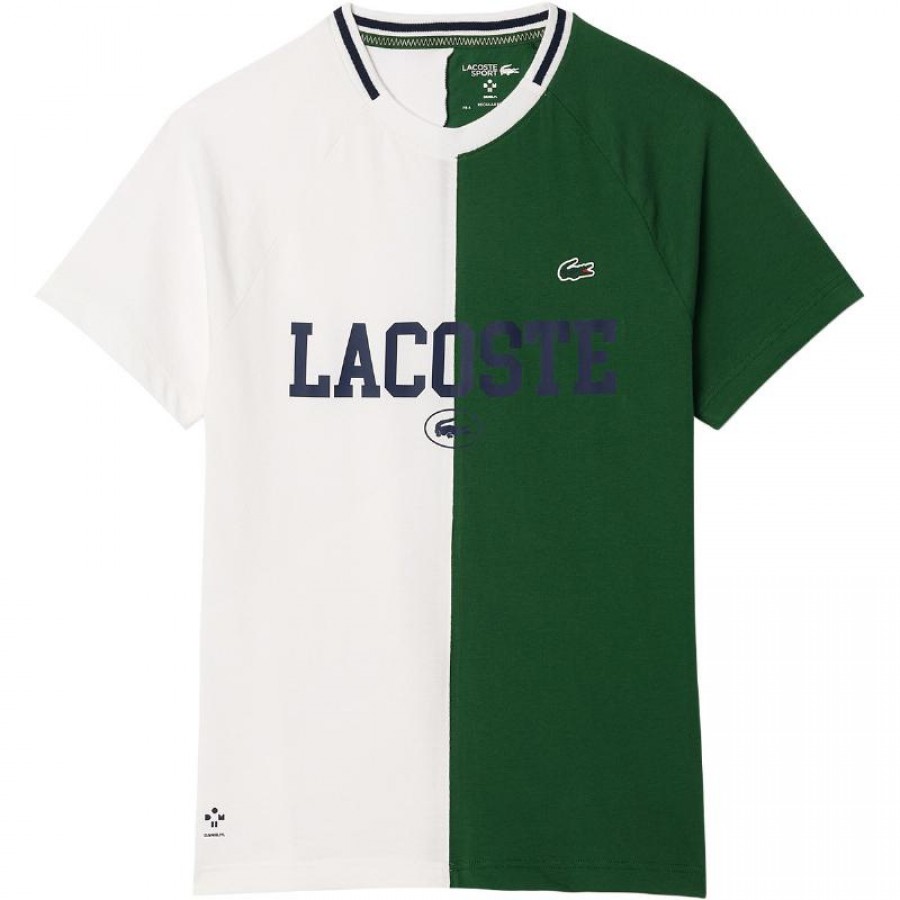 Camiseta Lacoste Daniil Medvedev Blanco Vert  Offre - Pas cher