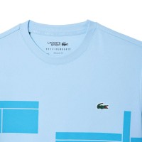 Camiseta Lacoste Novak Djokovic Ultra Dry Azul  Oferta + Barato
