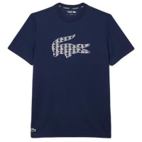 T-shirt Lacoste Pique Bleu Marine  Offre - Pas cher