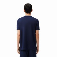 T-shirt Lacoste Pique Bleu Marine  Offre - Pas cher