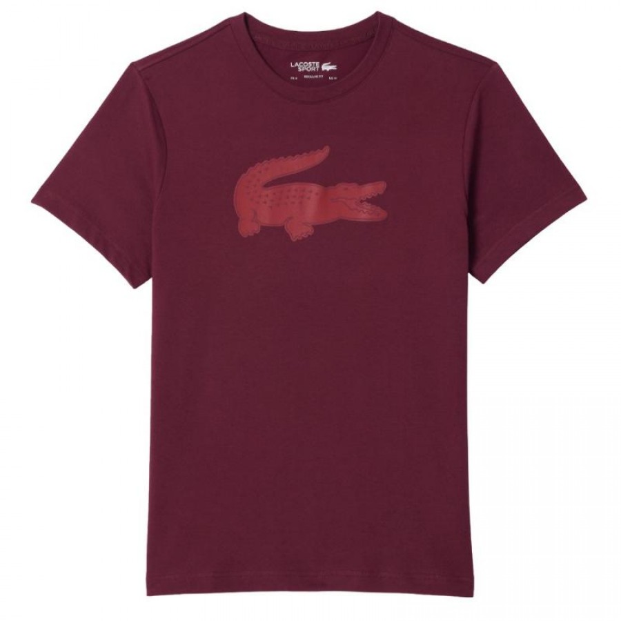 T-shirt Lacoste Sport Bordeaux  Offre - Pas cher