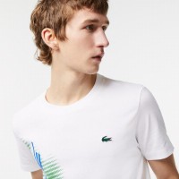 T-shirt Lacoste Sport Brand Contrast White  Offer + Cheap
