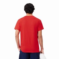 Camiseta Lacoste Sport Vermelha Branca  Oferta + Barato