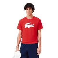 Camiseta Lacoste Sport Vermelha Branca  Oferta + Barato