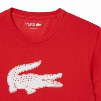 Camiseta Lacoste Sport Vermelha Branca  Oferta + Barato