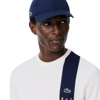 Lacoste Sport Ultra Dry White Navy Blue T-Shirt  Offer + Cheap