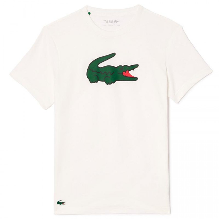 T-shirt Lacoste Ultra Dry Blanc  Offre - Pas cher