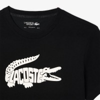 T-shirt Lacoste Ultra Dry Noir Blanc  Offre - Pas cher
