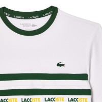 T-shirt Lacoste Ultra Dry Vert Blanc  Offre - Pas cher
