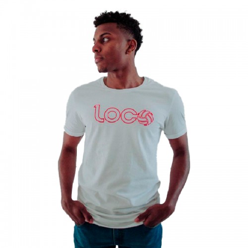 Camiseta Loco Marco Lenders Blanco Rojo Camiseta Loco Marco Lenders Blanco Rojo