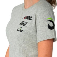 Camiseta Feminina Lok A1 Padel Bridger Cinza Mescla  Oferta + Barato