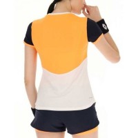 Lotto Top IV Blanc Orange T-Shirt Femme